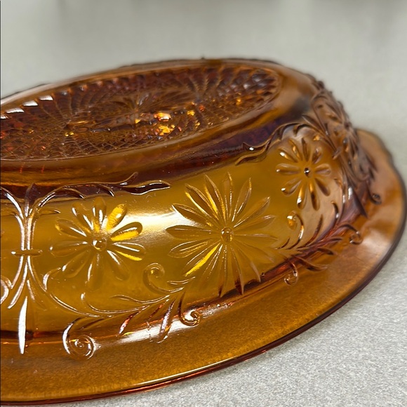 Amber Glass Serving Bowl - Picture 9 of 13